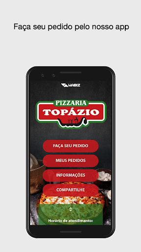 Android application Pizzaria Topázio screenshort