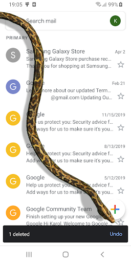Snake on Screen Hissing Joke Screen 2
