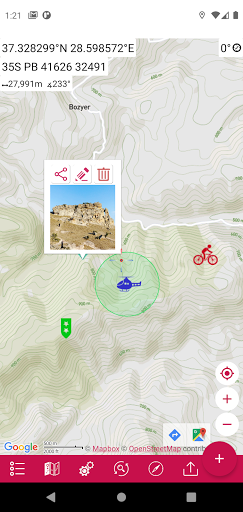 Android application Hawk Map Pro screenshort