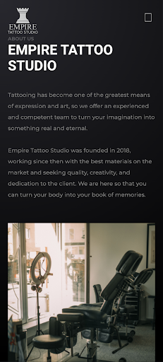 Android application Empire Tattoo Studio screenshort