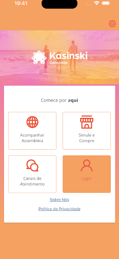 Android application Kasinski Consórcio screenshort