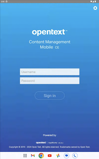 Screenshot of Content Management Mobile