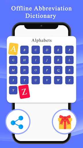 Android application A-Z Abbrevation Dictionary screenshort