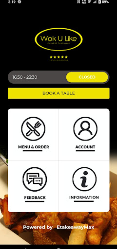 Android application Wok U Like Chinese Takeaway screenshort