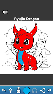 Cartoon Dragon Coloring Book