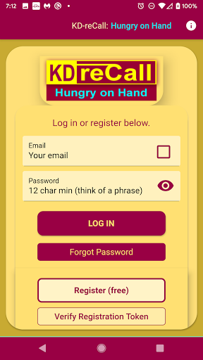 KD-reCall: Hungry on Hand Screen 2
