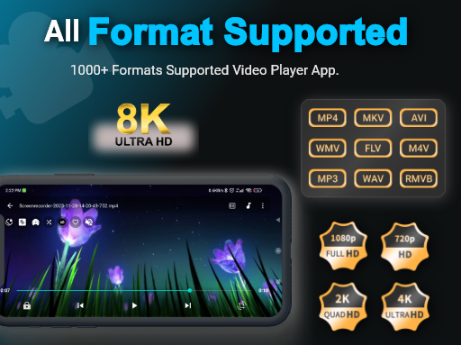Android application Video Player Pro - Video & Mp3 screenshort