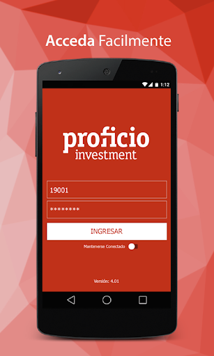Android application Proficio Investment screenshort
