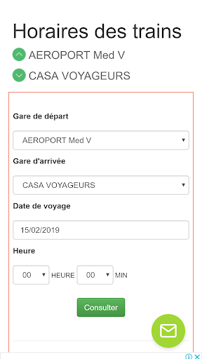 Android application Schedules of Trains Morocco screenshort