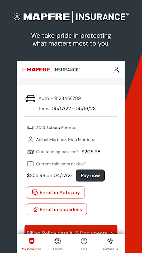 Android application GO MAPFRE screenshort