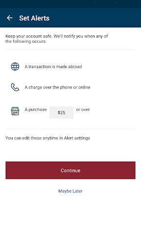 Coast Central Card Control Screen 3