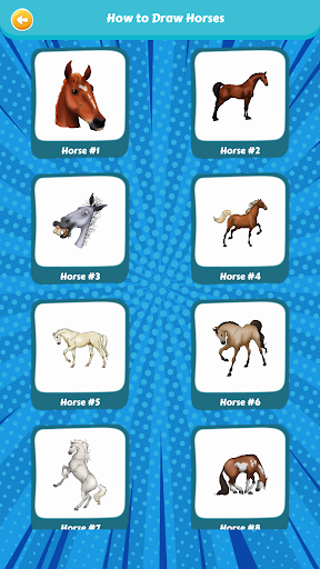 Android application How to Draw Horses Easy lesson screenshort