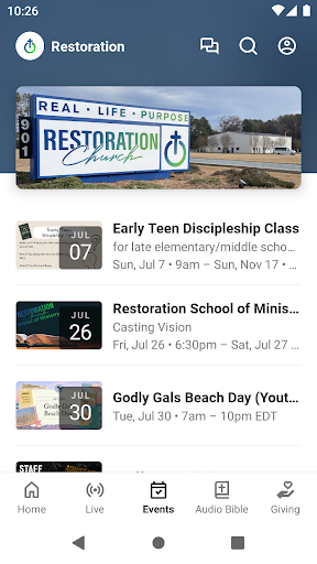 Restoration Church Screen 3