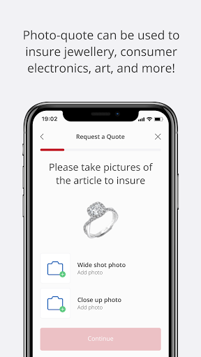 Android application Content Insurance Photo-Quote screenshort