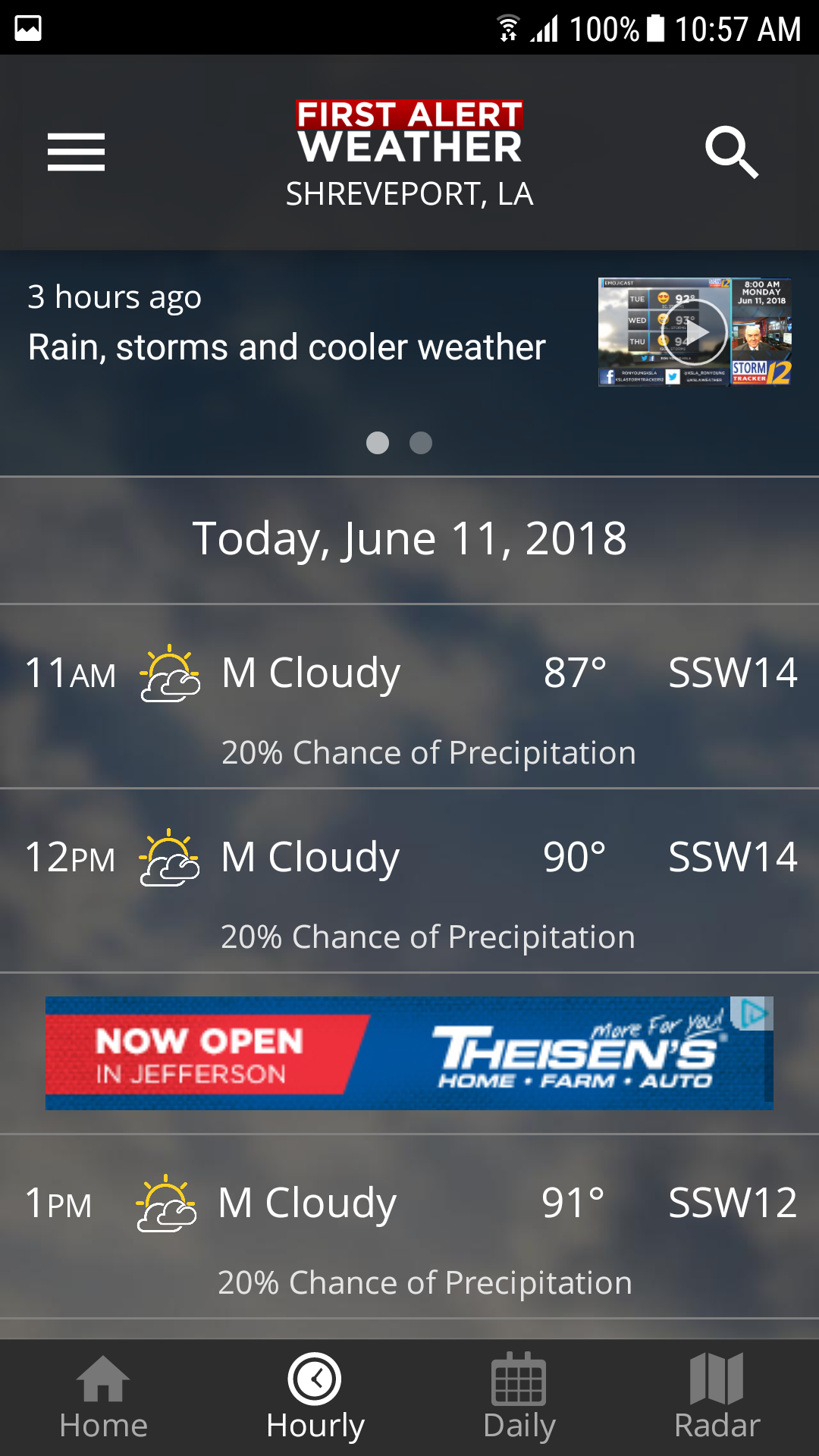 Android application KSLA First Alert Weather screenshort