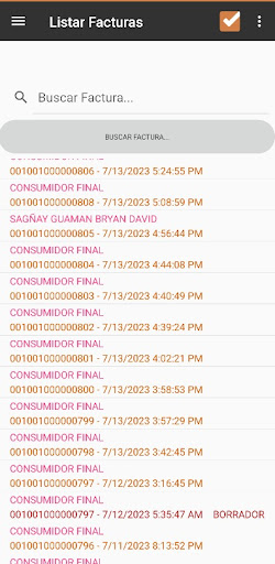 Android application Comision Sistema Contable screenshort