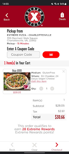 Screenshot of Extreme Pizza