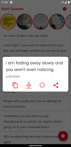 Hurt Quotes and Sayings Screen 3