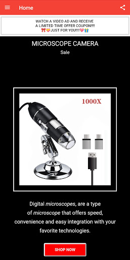 Android application Microscope Camera - Official screenshort