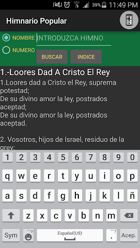 Himnario Popular Screen 2