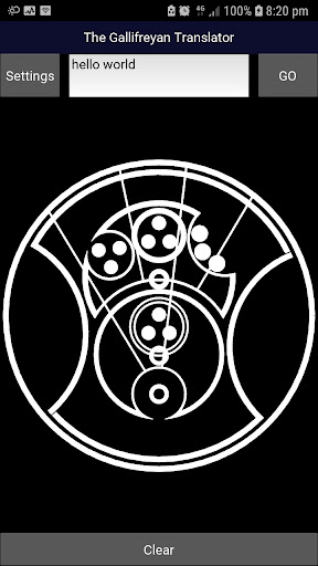 The Gallifreyan Translator Screen 2