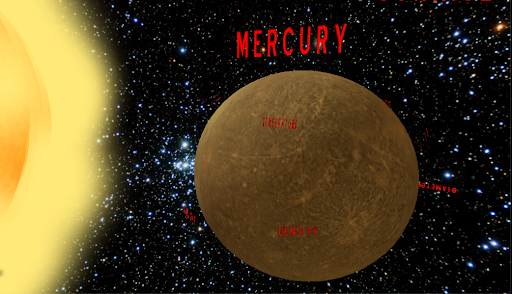 Android application Planet Mercury VR screenshort