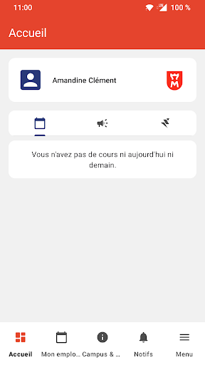 Android application Le Mans Université screenshort