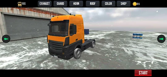 Langer Anhänger LKW-Simulation