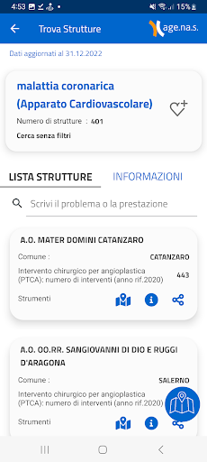 Trova Strutture Screen 3