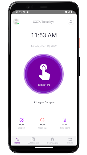 Android application COZA Workforce App screenshort