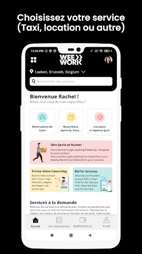 Wee-Work | On-Demand Services Screen 2