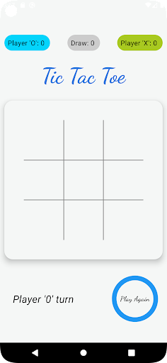 Android application Tic Tac Toe screenshort