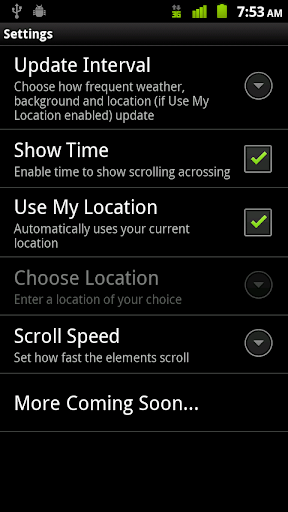 Weather Livepaper Screen 2