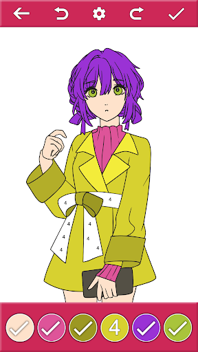 Anime Girls Coloring by Number