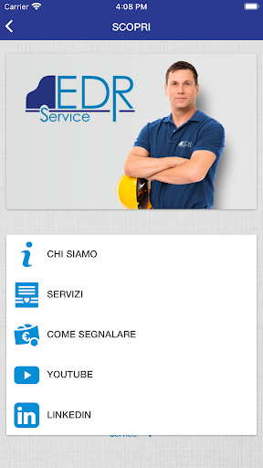 EDR SERVICE APP Screen 2