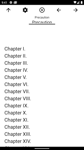 Android application Book, Precaution screenshort