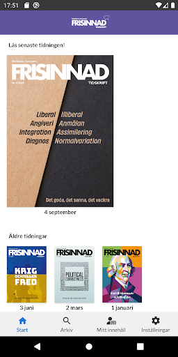 Android application Frisinnad Tidskrift screenshort