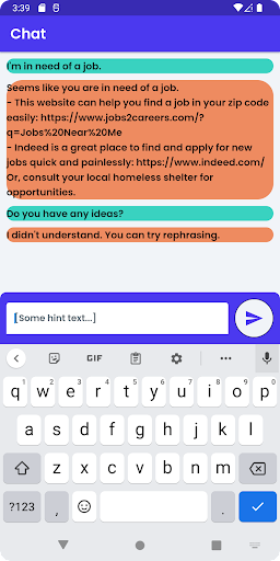 Android application AssistMe! - Kiosk screenshort
