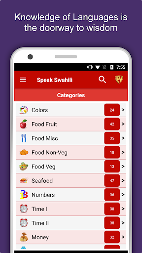 Screenshot of Learn Swahili Language Offline