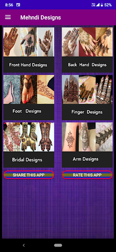 Android application Mehndi Designs offline screenshort