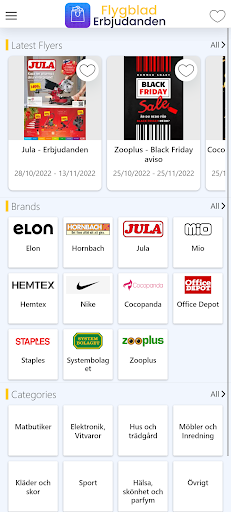 Android application Flygblad Erbjudanden Sweden screenshort