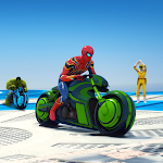 Superhero Tricky Bike Race