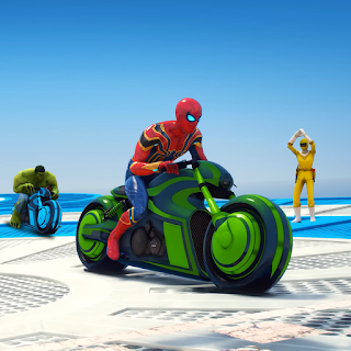 Superhero Tricky Bike Race apk