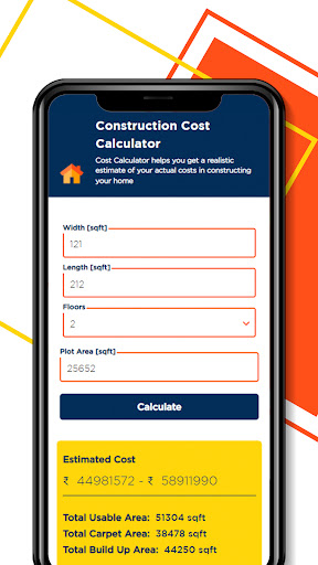 Android application House Construction Calculator screenshort