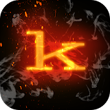 Write your name with fire icon