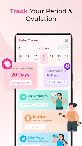 Android application Period Tracker & Ovulation screenshort