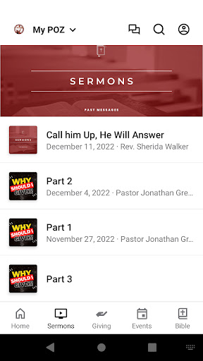 Praises of Zion Baptist Church Screen 2