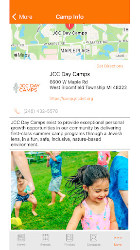 Android application JCCDayCamps screenshort