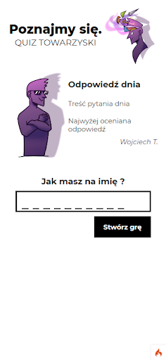 Android application Poznajmy się - gra towarzyska screenshort