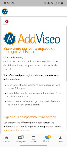Android application AddViseo screenshort